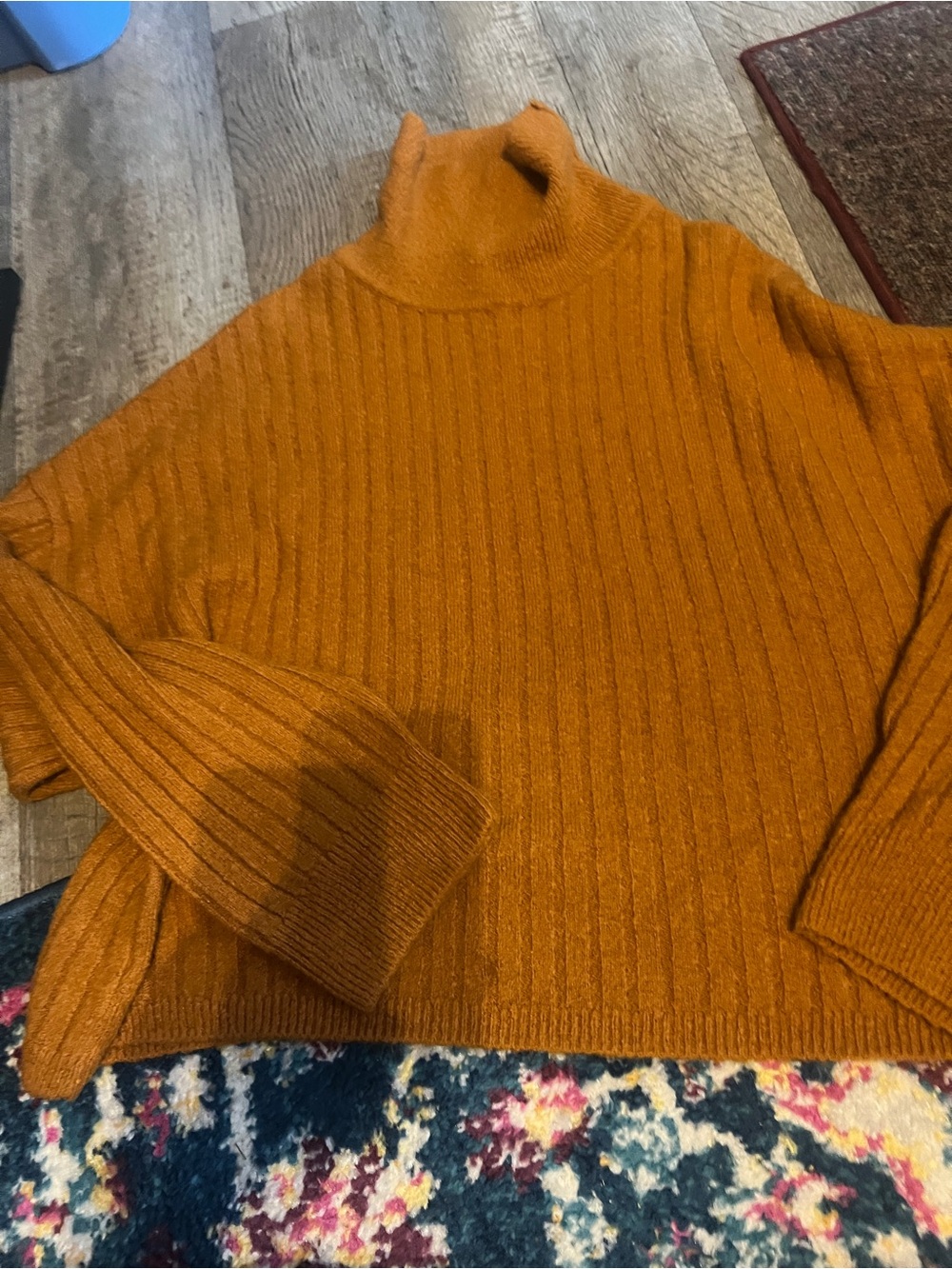 ASOS Women’s Ribbed Turtleneck Sweater - Rust - Picture 6 of 10
